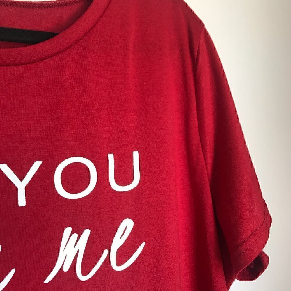 4X Shein If you love me let me sleep red night dress - Picture 2 of 3